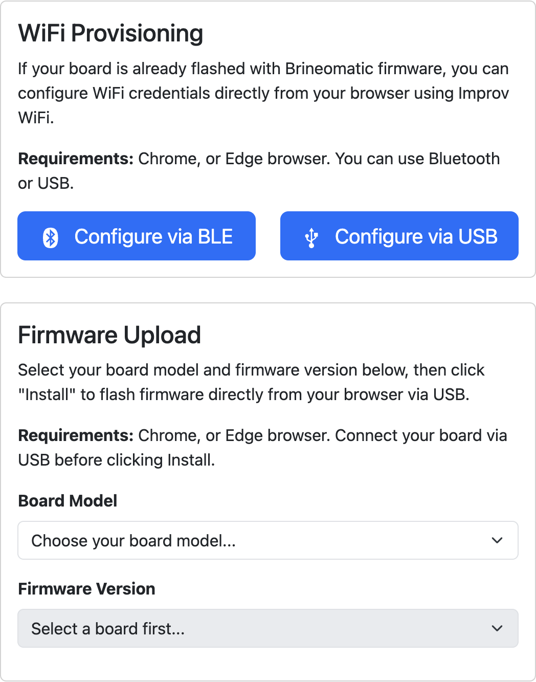 Provisioning UI